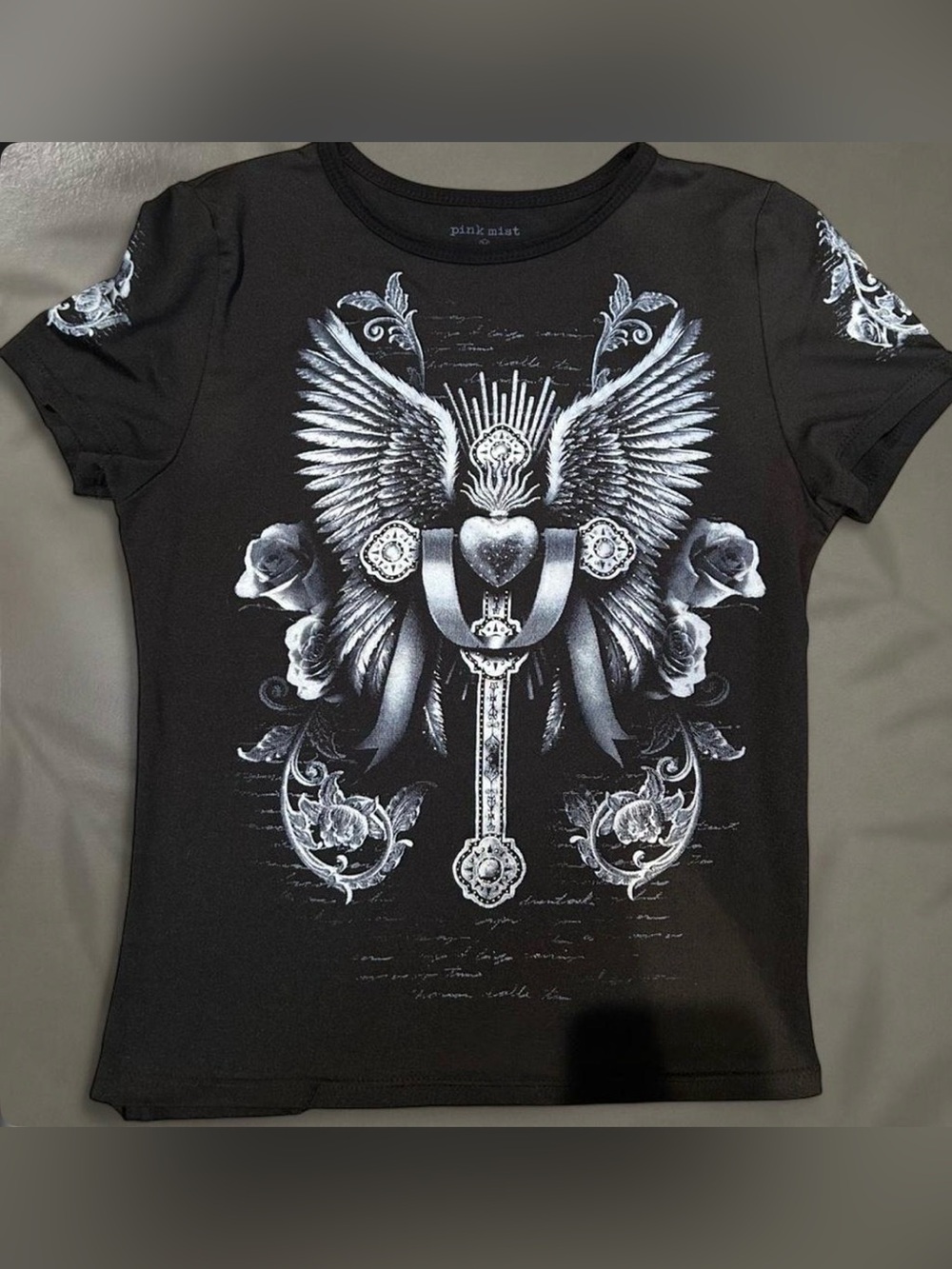 Pink Mist Women’s Black Short Sleeve Graphic Tee